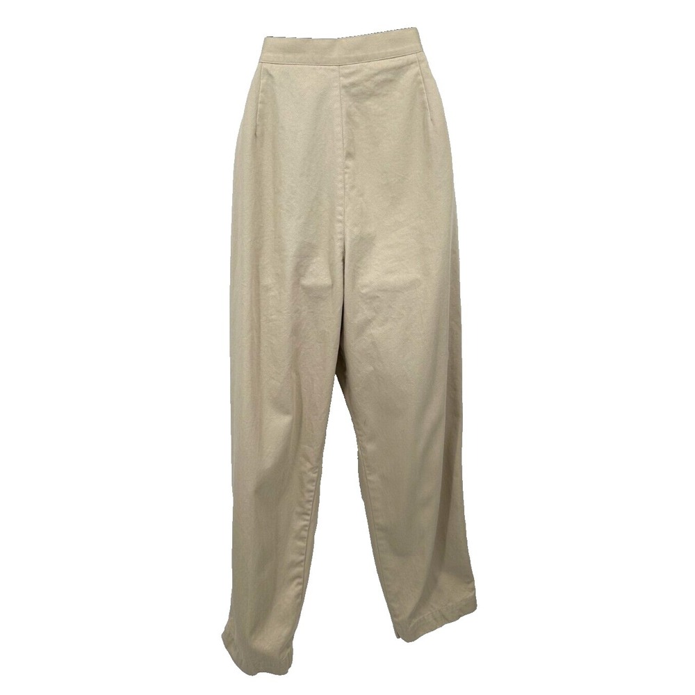Liz Claiborne Liz Sport Womens Casual Chino Pants Size Petite 14P Beige Cotton - Picture 8 of 12
